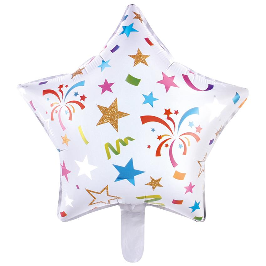 Yıldız Havai Fişek Baskılı Folyo Balon 18 İNC